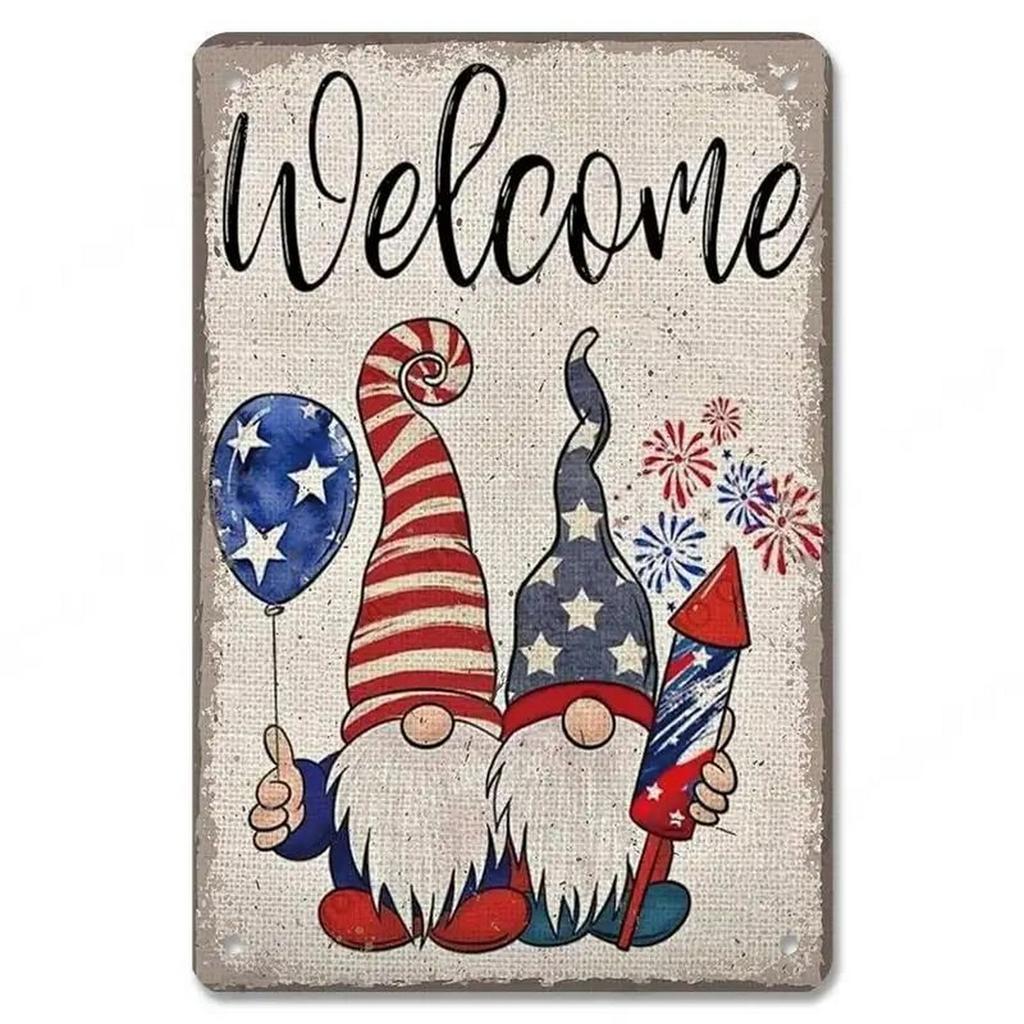 Welcome Metal Tin Signs Plaque Wall Decoration Vintage Art Posters Iron Painting for Man Cave Home Cafe Garden Garage Club Bar