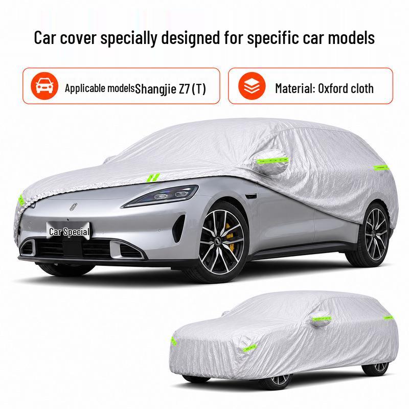 Shangjie Z7 Car Cover: Sun Protection, Waterproof, Heat Insulation, All-Season Oxford Cloth