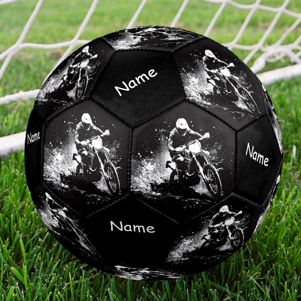 Custom Name Off Road Motorcycles Theme Size 5 Soccer Ball, Suitable for Both Indoor and Outdoor Matches, a Gift Suitable for Everyone.