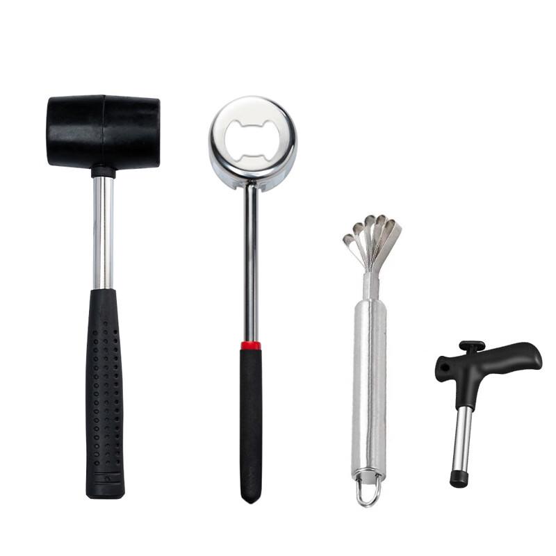 Coconut Opener Set with Steel Handle Hammers