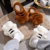 Fashion Soft Comfortable Warm Tiger Slippers Women Brown Animal Paw Shoes Female Male Unisex Creative Cartoon Plush Slipper Home Shoes