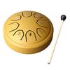 Tongue Drum 4.5 Inch 8 Tone C Key Carbon Steel Mini Tongue Drum for Adult Children Beginner Gold