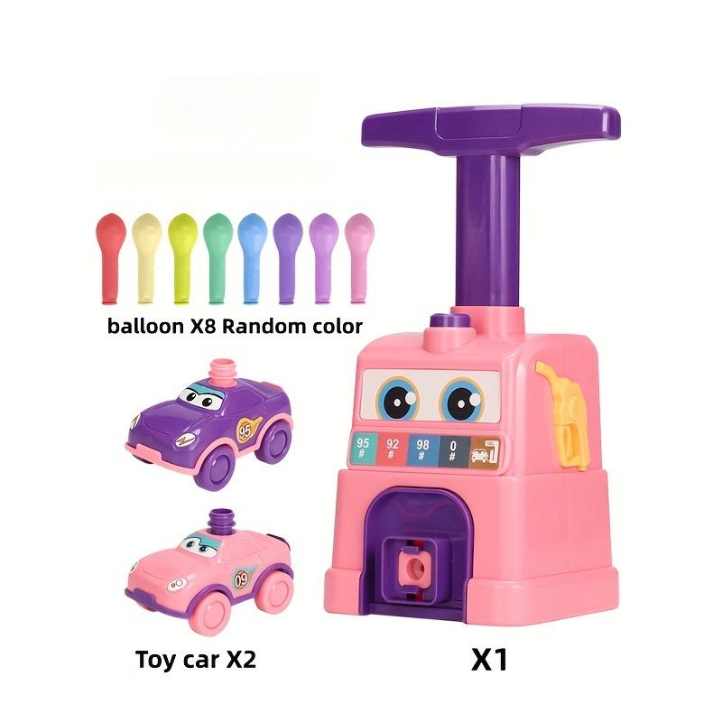 Balloon Powered Car Toy Set with Inflator - Educational Inertial Powered Vehicle for Children Ages 3 and Up,Fun Science Learning Toy, Plastic Material