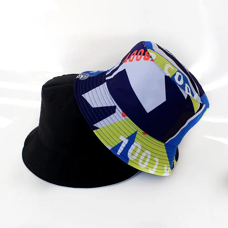 New Street Graffiti  Men's Bucket Hat Double-Sided Hip Hop   Outdoor Women Caps Beach Sun Protect Fishing Unisex Bonnet