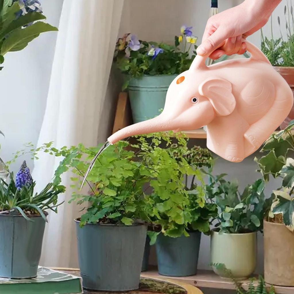 2 Liters PP Elephant Watering Can Plants Watering Pot 11.8x4.7x7inch Gardening Tool for Garden Flower