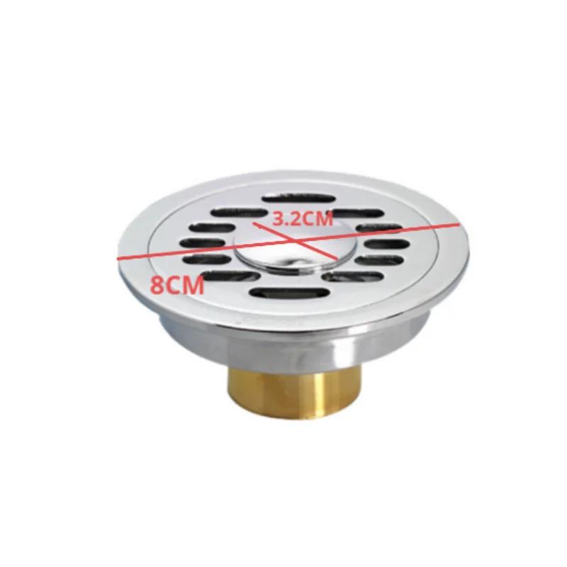 304 Stainless Steel Washing Machine Floor Drain Shower Room Round Surface Brushed Proces Design Floor Drain