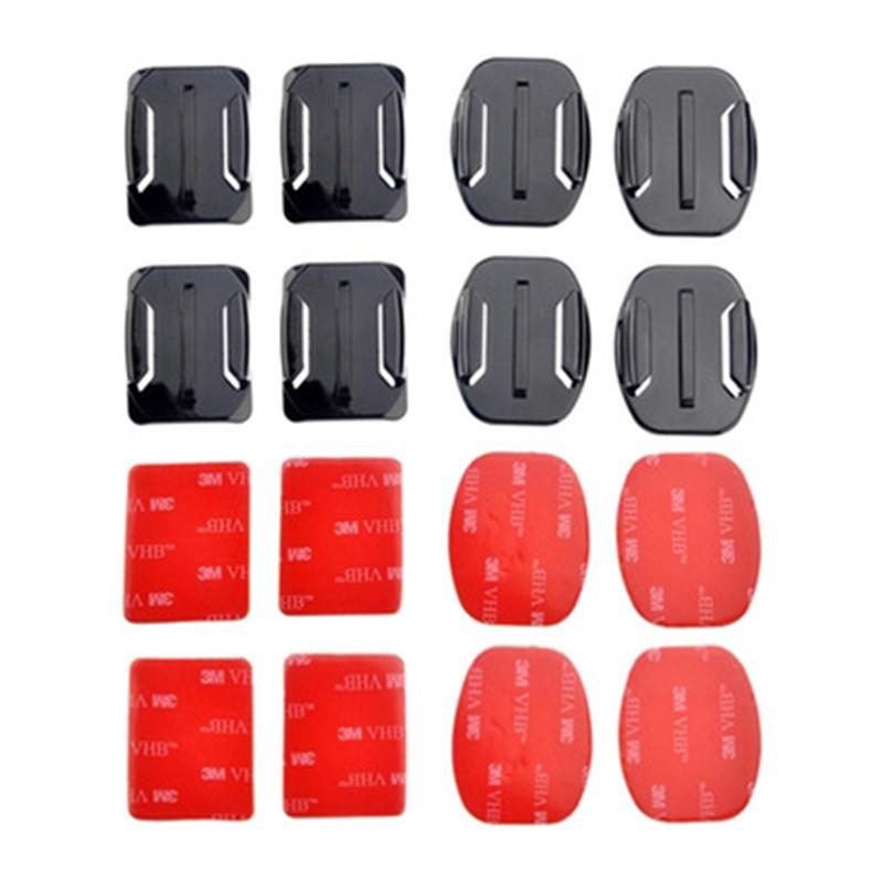 Adhesive Mounts For GoPro 13 12 9 8 7 5 Curved Flat Mounts  Sticky Pads for Go Pro Dji  SJCAM Action Camera Helmet Board Car