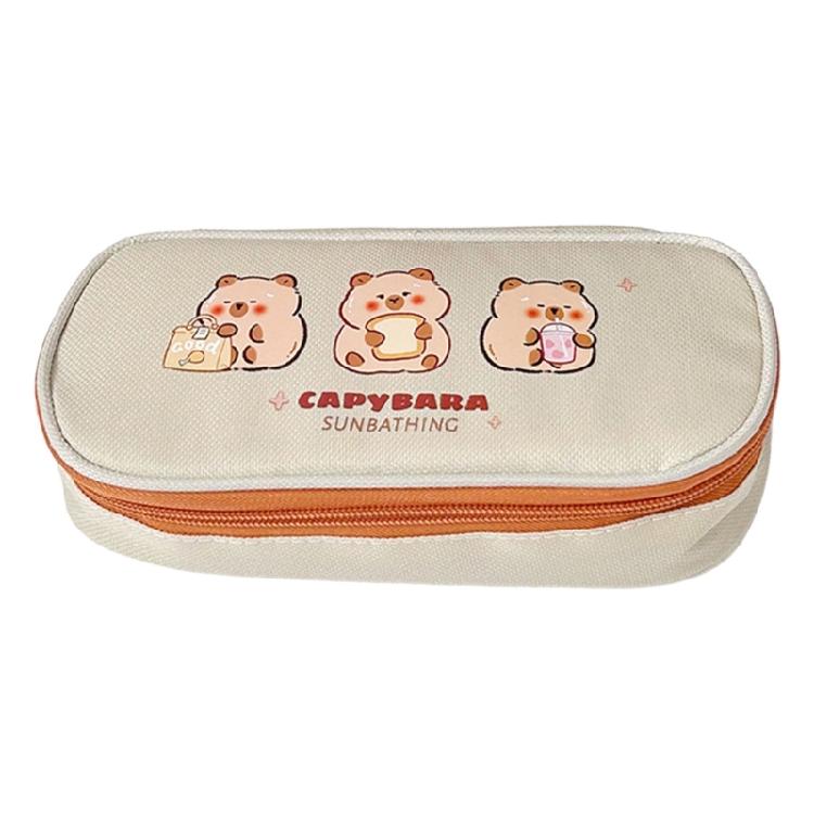 Multifunctional Compartment Pencil Case Student Large Capacity Stationeries Storage Bag Zippers Pencil Storage Pouches