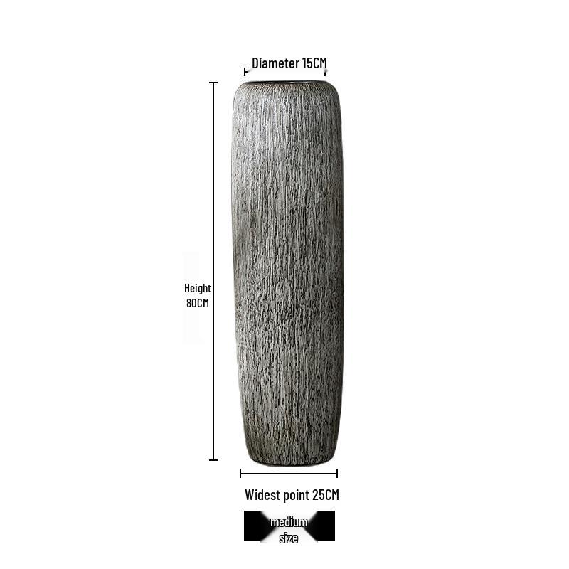 Modern American Large Ceramic Floor Vase for Dry Flowers