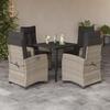 VidaXL Garden Dining Set with Cushions 5 Pcs, Table and Chairs with Adjustable Backrest, Outdoor Furniture, 3212853