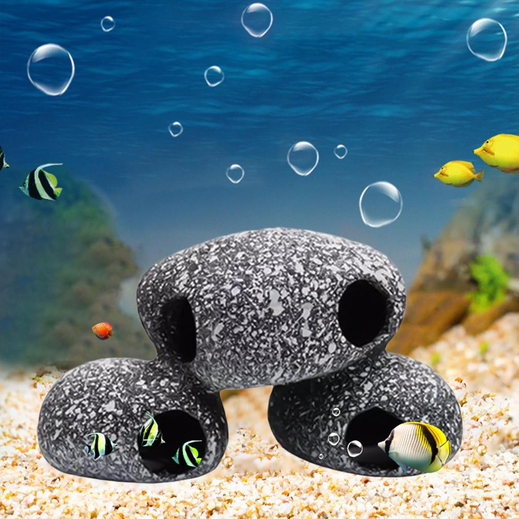 Aquarium Cave Shelter Tunnel Decoration Aesthetic Aquarium Cave For Freshwater Saltwater Shrimp Terrarium Reptile Snake
