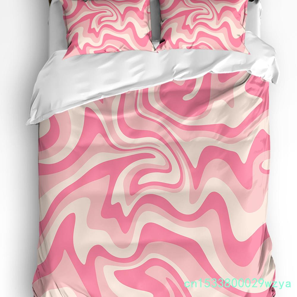 Fluid Art Black White Duvet Cover With Pillow Case Custom 3pcs Bedding Set Quilt Cover Double Bed Home Textile