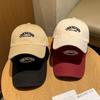 Simple letter embroidery baseball cap women's spring summer casual versatile retro red face cap
