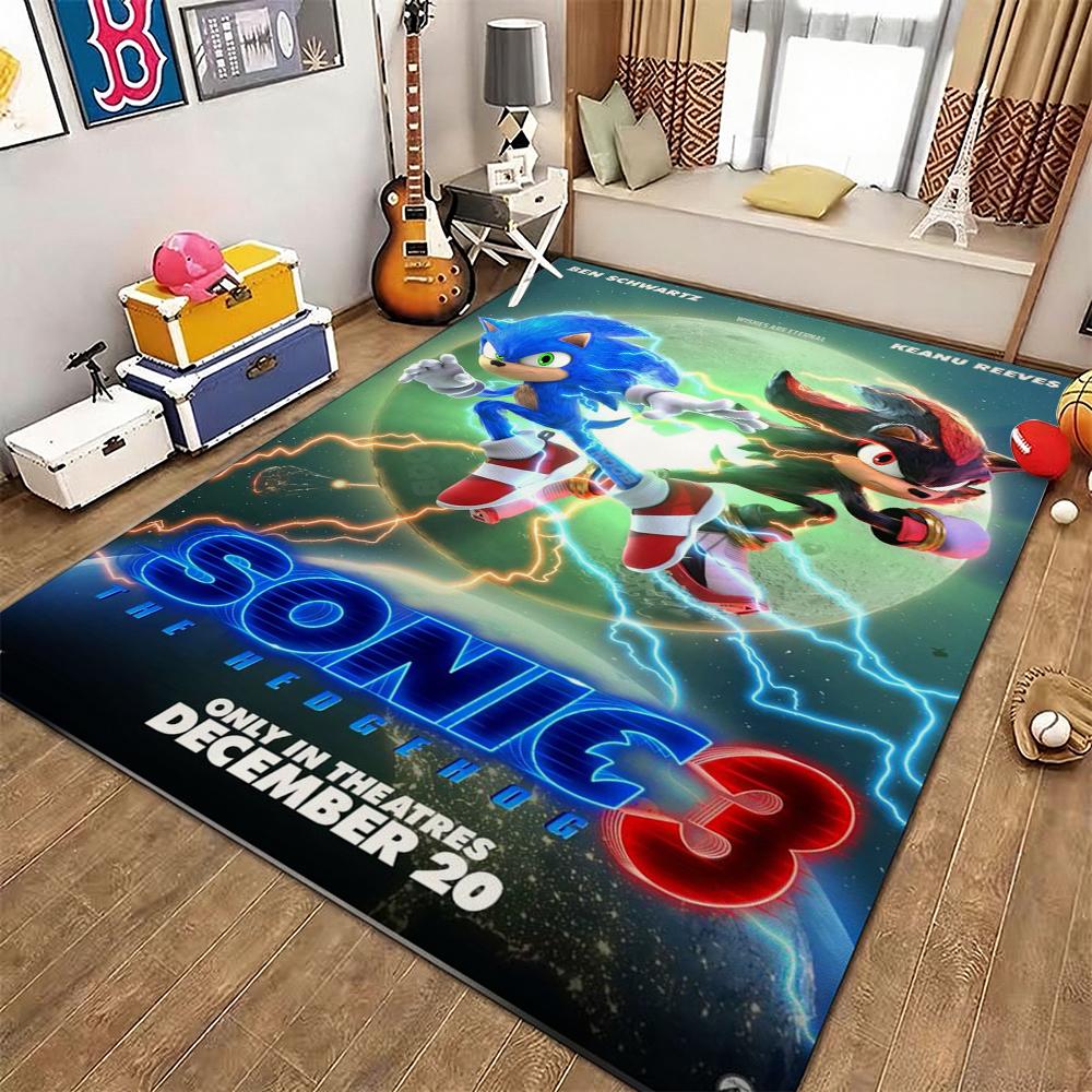 Sonic Hedgehog Carpet Non Slip Rug Plush Rug Small Rug Kitchen Floor Mat Outdoor Rug Non Shedding