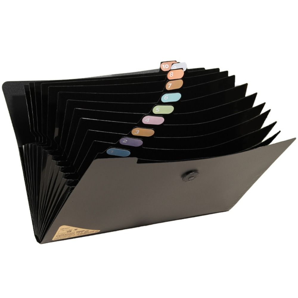8 Layers A4 File Folder PP Expanding File Organizer Portable Document Storage Bag