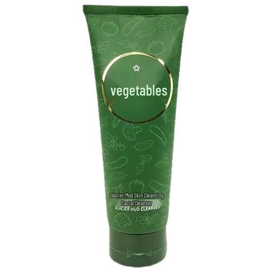 Vegetable Glacier Mud Cleansing Cream 180g: Deep Cleansing, Non-Tightening for Oily & Combination Skin.