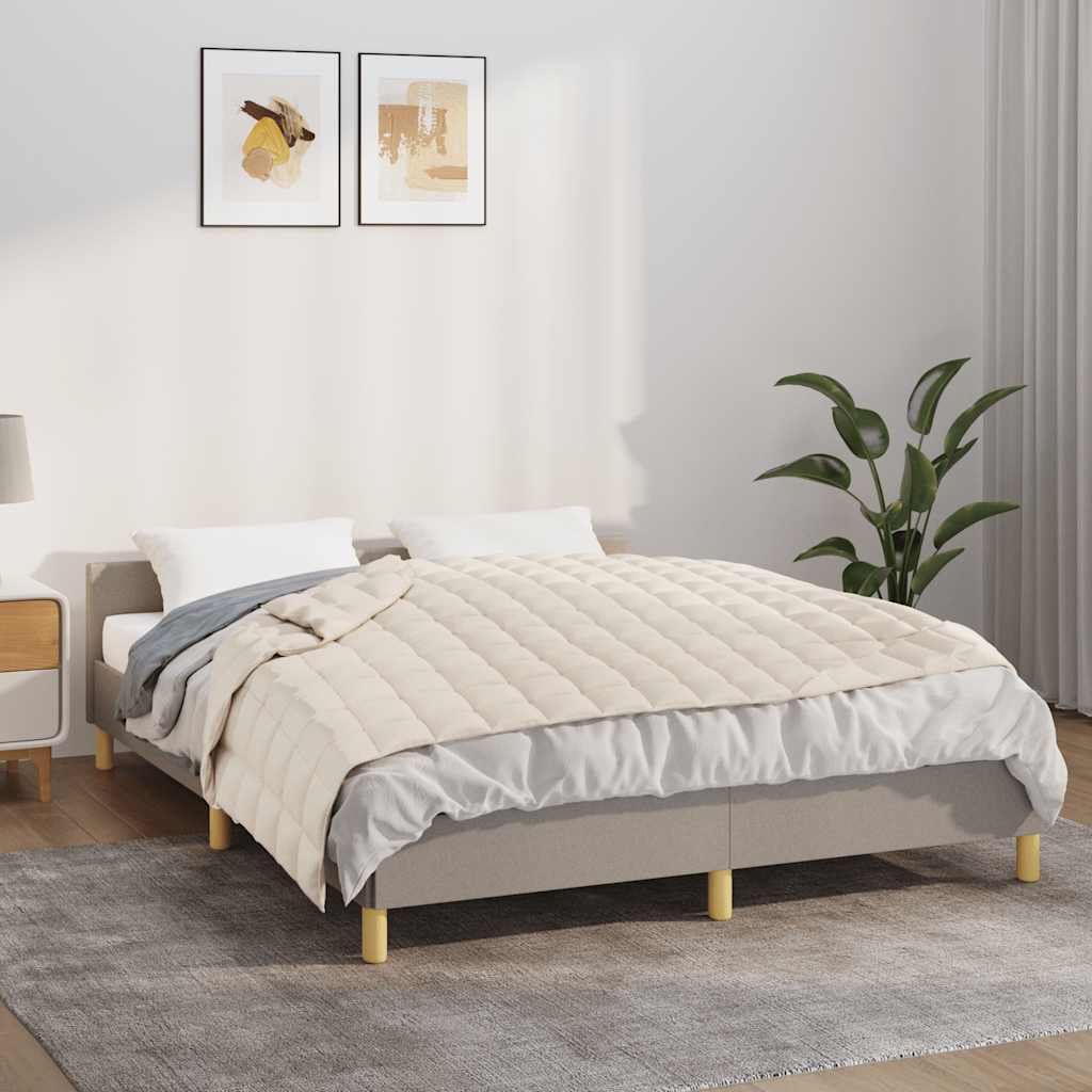 Vidaxl Weighted Blanket, Cream, 150X200 Cm, 11 Kg, Fabric