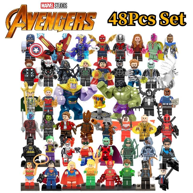 Hochwertiges ABS-Kunststoff Superheld Moc Bausteine Spielzeugset DIY für Kinder