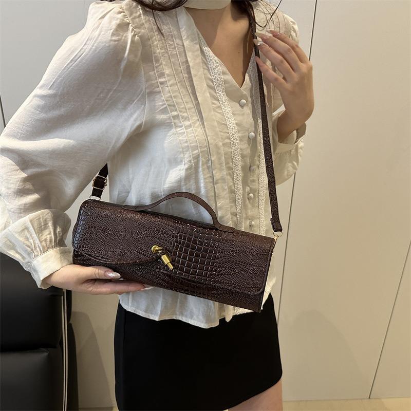 Bag Women's  New Niche Horizontal Design Trendy Handbag Premium Temperament One Shoulder Crossbody Bag
