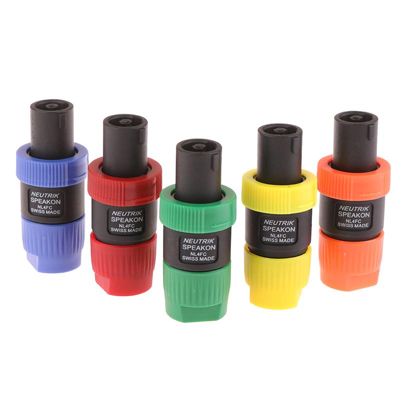 1Pcs Nl4Fc 4Pins Professional Speakon Male Plug Compatible Audio Speaker Audio Amplifier Cable Connector Professional Plug