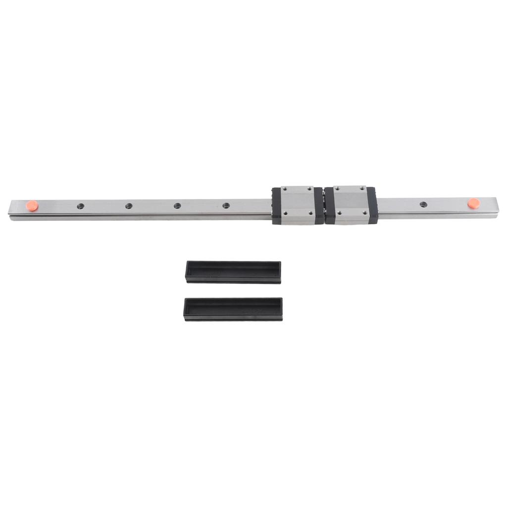 1pc 400mm 15.7in Steel High Precision Miniature Linear Sliding Rail Guide with 2 Block