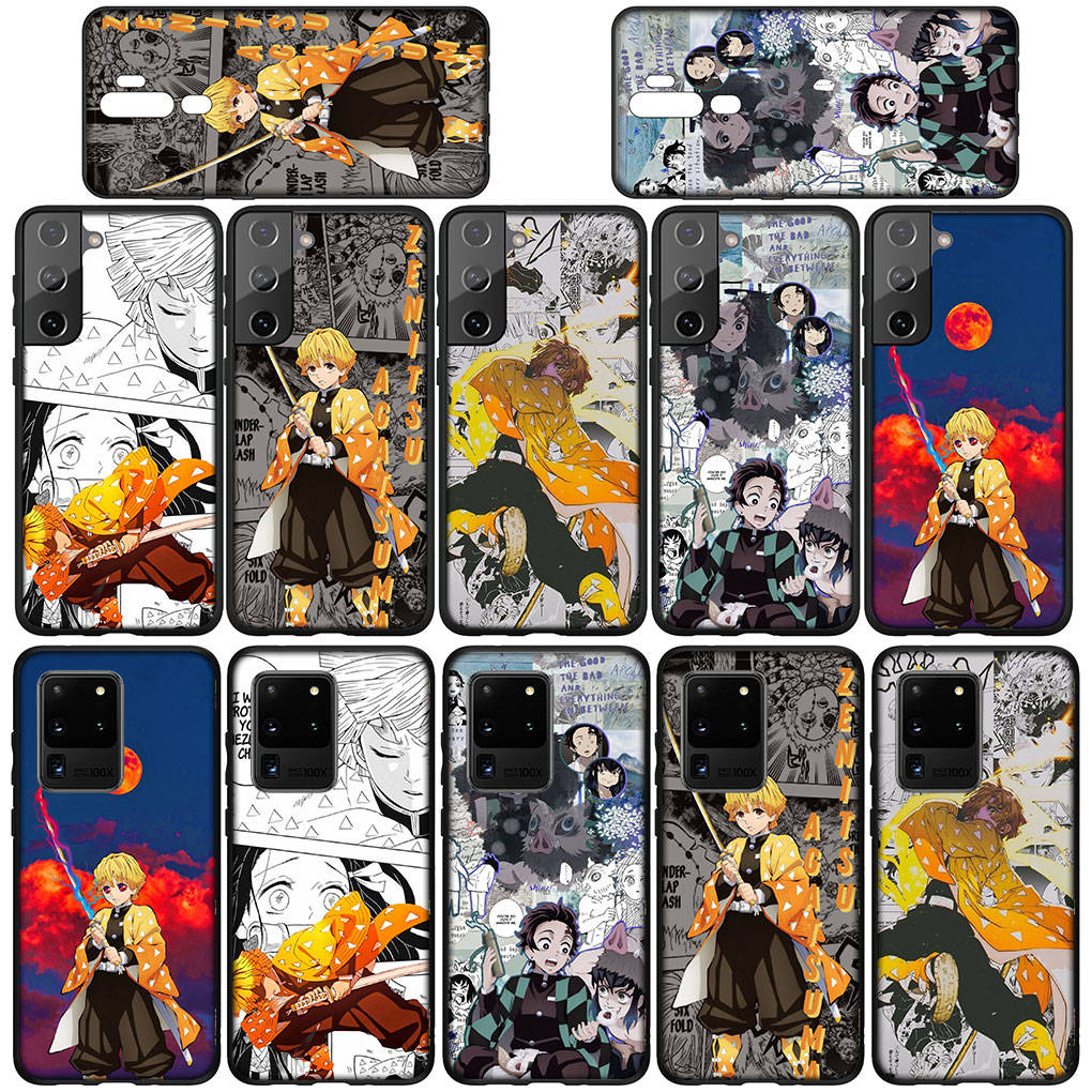 Phone Case for Samsung Galaxy S24 S23 iPhone 16 15 14 Xiaomi Redmi Note 13 12 11 8 Plus 9 Pro Max X XR OPPO Huawei Agatsuma Zenitsu Demon Slayer Cover