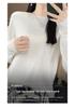 Women's 100% Wool Round Neck Sweater – Casual, Loose Knitwear, Minimalist Base Layer