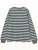 B:MING LIFE STORE by BEAMS Men's Long Sleeve T-Shirt with Waffle Stripes and Henley Neck, Navy, Size L
