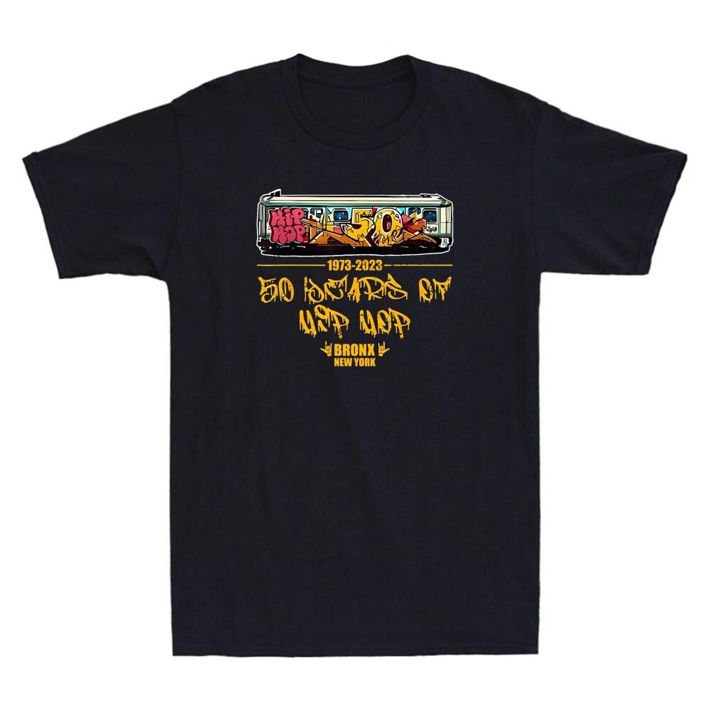 50 Years of Hip Hop 50th Anniversary Retro Graffiti Graphic Vintage Mens T-Shirt XXXL