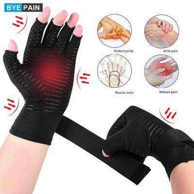 Byepain Kompressions-Arthritis-Handschuhe Mit Riemen Zur Karpaltunnel-Schmerzlinderung Therapie Handgelenkband Für Damen Herren