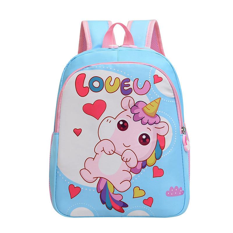 

Ultra Light Modern Cool Preschool Backpack Unisex Cartoon Unicorn Print School Bag небо синє кольору