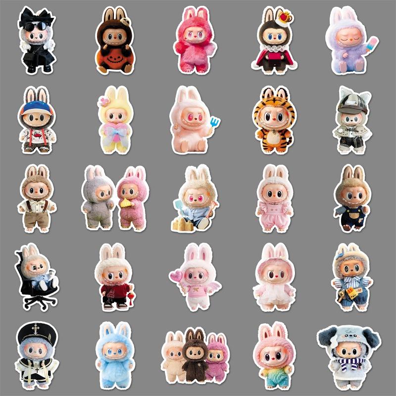 50 Rab Doll Stickers Cartoon Cute Doll High Definition Graffiti Handbook Water Cup Guitar Sticker