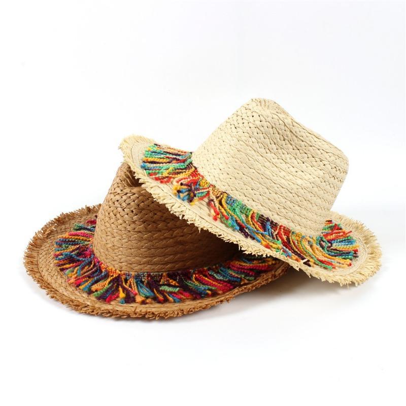 Female Beach Hats Women Color Tassel Summer Straw Outdoor Sun Hats for Women Hat Summer Hat