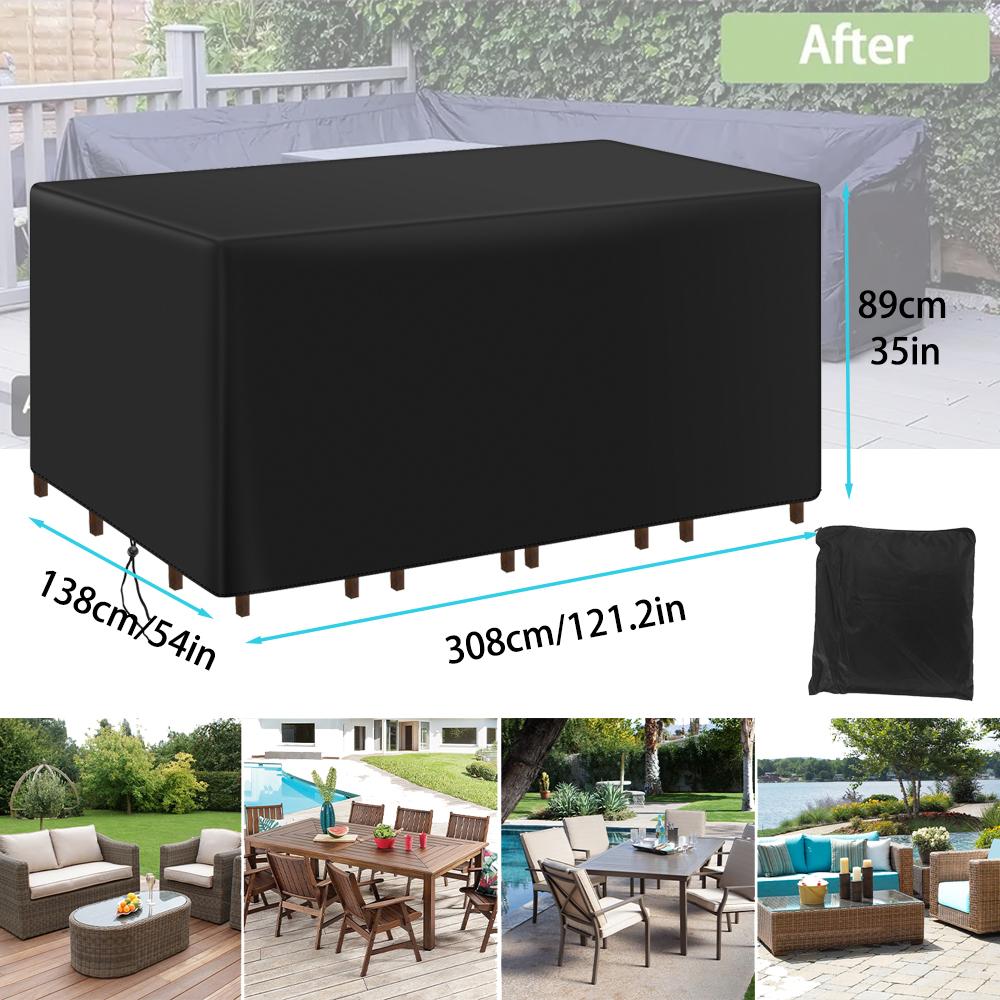 200 Misure Copertura Arredo Esterno Protezione UV Terrazza Giardino Copertura Polvere Sedia Tavolo Protettore