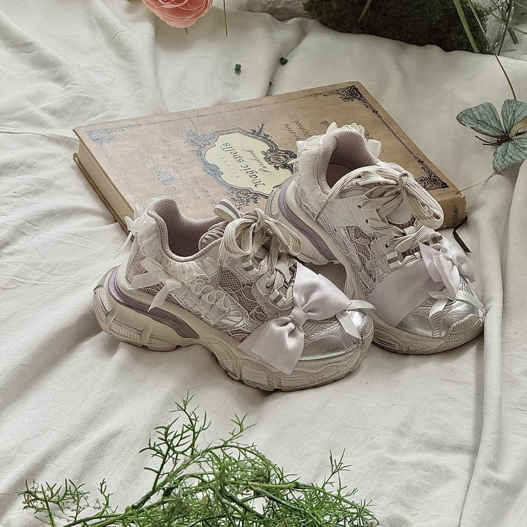 XSHX retro court wind function sneakers girls cushioning support Velcro design double mesh autumn and winter breathable