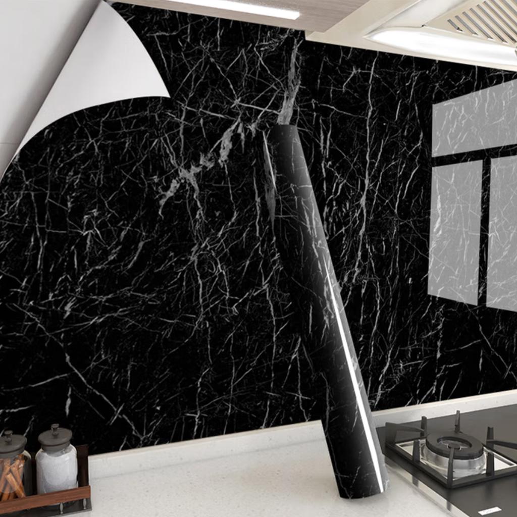 Folia olejoodporna do kuchni, wodoodporna, odporna na wilgoć, tapeta na blat, samoprzylepna, renowacja szafek, kafelki, marmur, naklejka