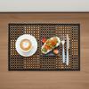 2PCS Stain-Resistant Bamboo Placemat Heat-Resistant Heat-insulating Pad Tea Table Mat  Restaurant
