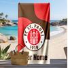 FC St. Asciugamano da Spiaggia Stampato Personalizzato Pauli Logo Calcio Supporto Nome Personalizzato Testo Asciugamano Assorbente Per Sport Viaggio Regalo Speciale
