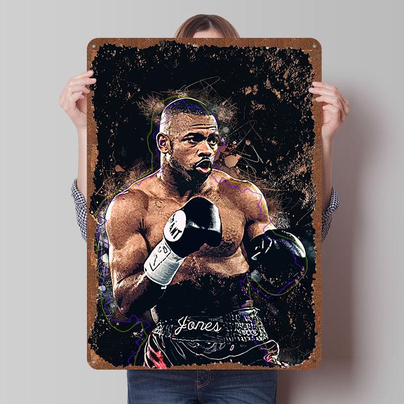 Roy Jones Jr Boxer Metal Posters Custom Vintage Metal Signs Wall Art Retro Tin Plaque for Man Cave Decoration Bedroom Desk Decor