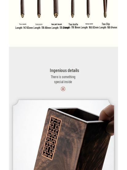 Solid Wood Kung Fu Tea Set: Tea Ceremony Accessories & Storage