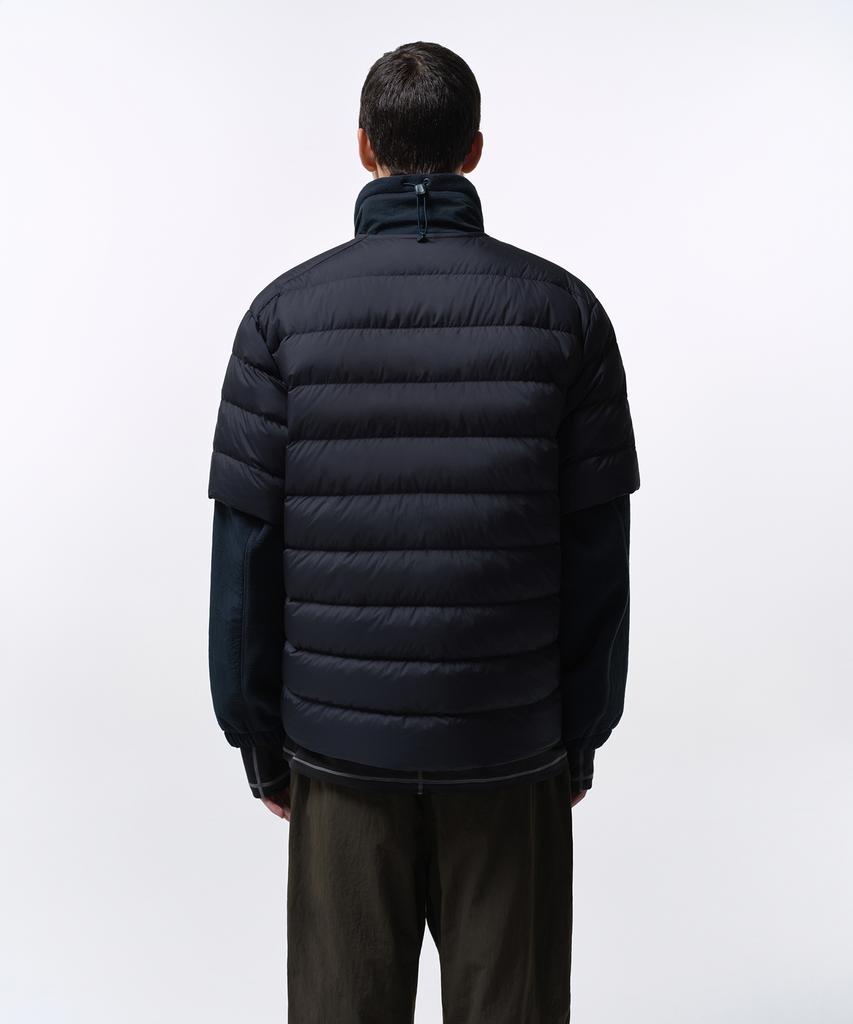 Musinsa Standard [City Leisure] Round Neck Short Sleeve Light Down Jacket [Navy]