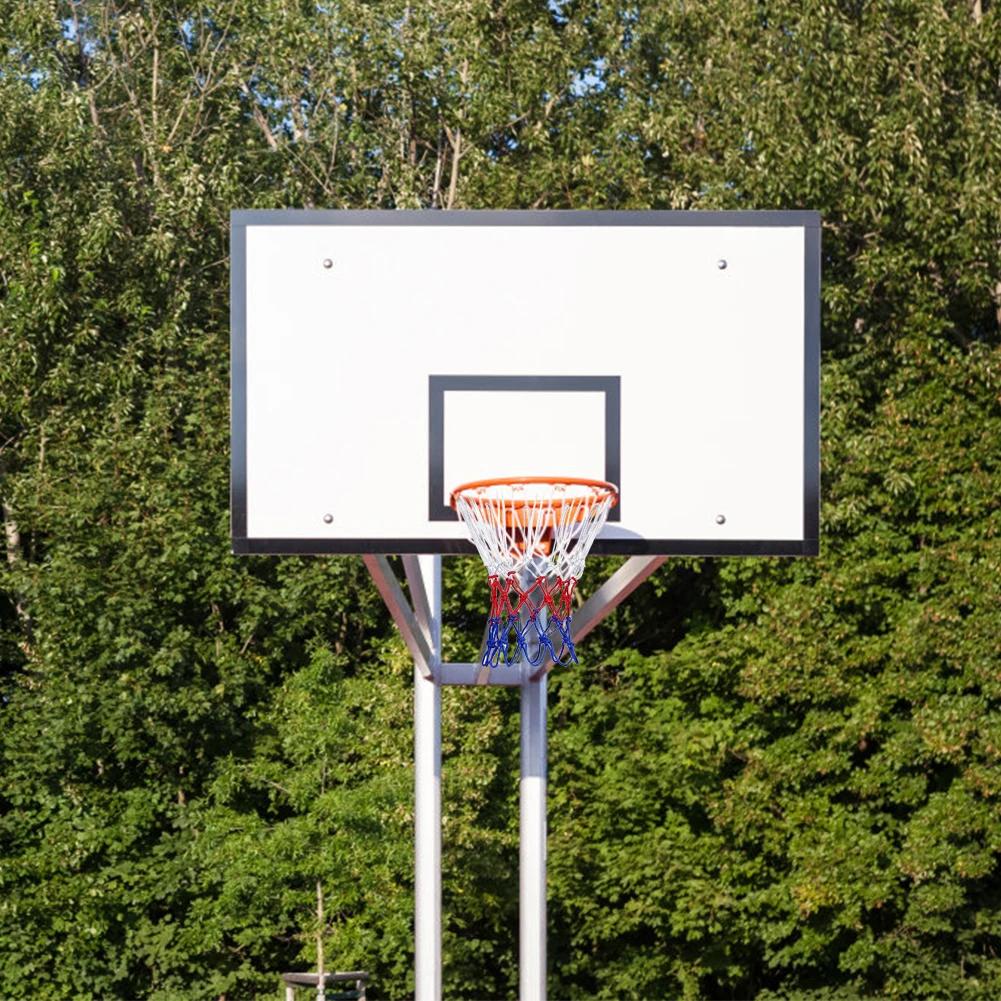 Outdoor Sports Basketball Net Standard Nylon Thread Basketball Hoop Mesh Backboard Ball Sports Entertainment Hoop Basket Rim Net