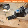 10/12 Pcs Titanium Bimetal Oscillating Saw Blade Set Precise Multi-functional Titanium-coated Swing Saws Blade for Cutting Metal