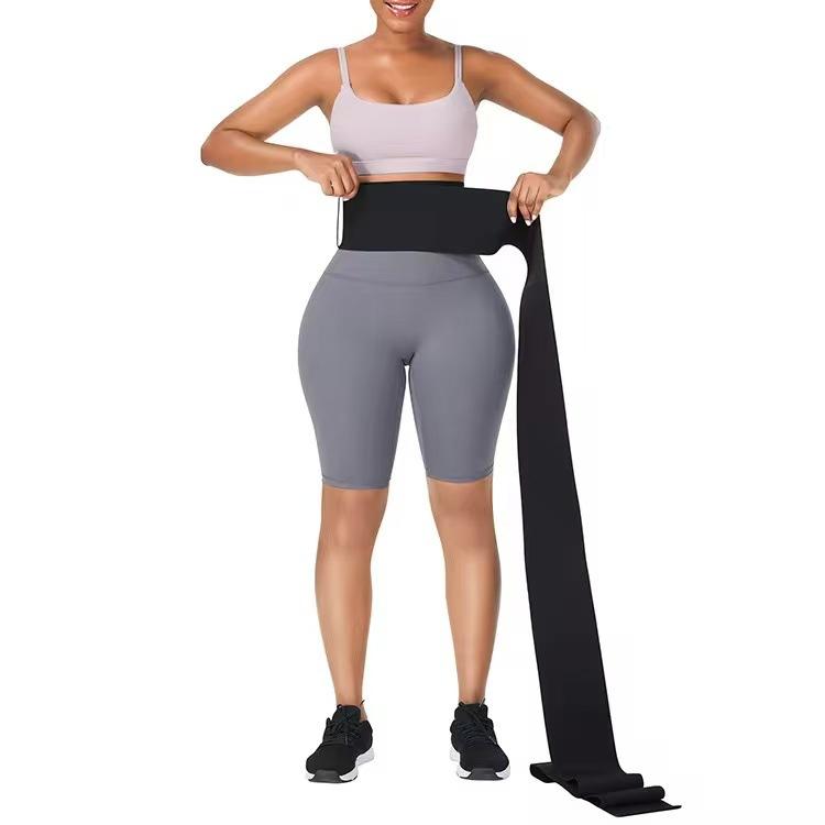 Ebest Customizable Flexible Waist Shaping Trainer Invisible Abdomen Wrap Breathable Spandex Nylon Sweat Waist Support No Trimmer 3m чёрный