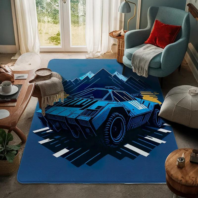 

Car Theme Living Room Floor Mat Large Modern Home Entrance Door Mat Holiday Decoration Room Carpet 40x60cm