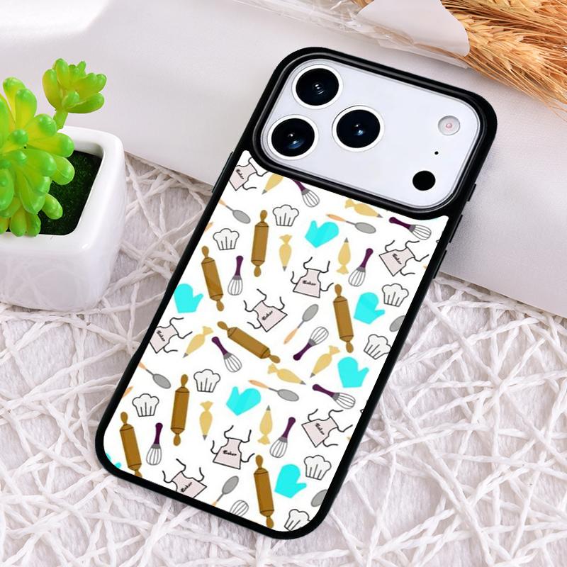 Baking Cook Chef Phone Case for iPhone 17 Air 16 15 11 12 14 13 Pro Max Shockproof Cover