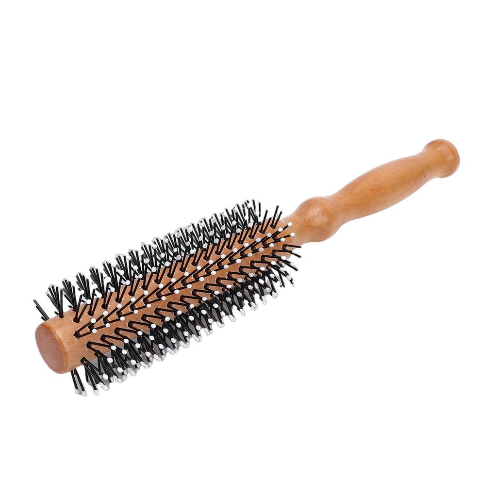 Round Curling Comb Wooden Anti Static Handle Reduces Frizz Round Styling Brush for Hair Salon Home Use Large 9.17 X