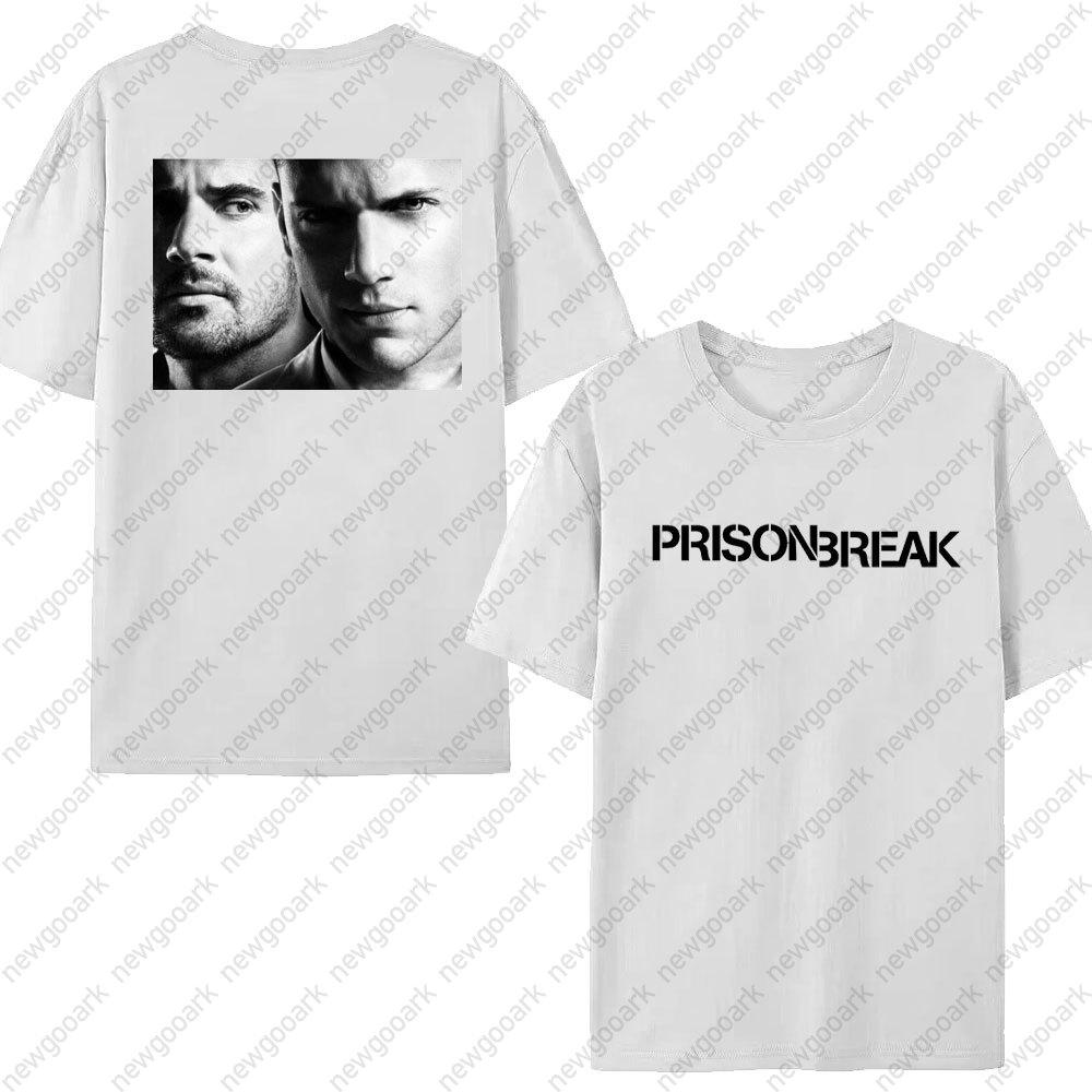 Michael Scofield Men Shirt Prison Break Streetwear Vintage Tv Series Y2k Aesthetic Clothing Tshirt Harajuku Top Short Sleeve