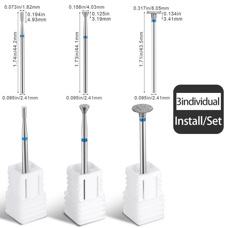 Russischer Diamantschleifer Maniküre-Werkzeug zur Nageloberflächen-Vorbehandlung