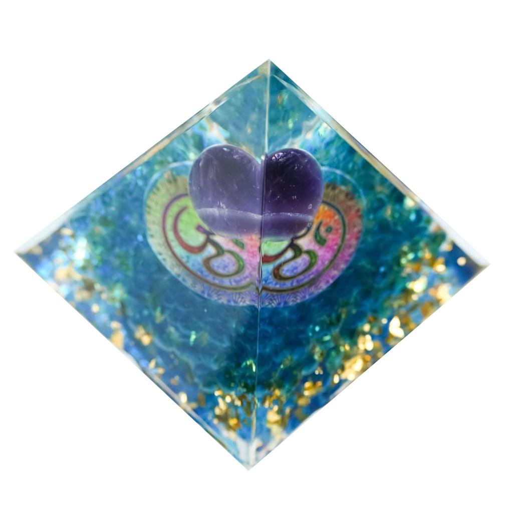 Orgonite Crystal Orgone Pyramid Tree of Life Energy Tower Nature Reiki Healing Chakra Object (B)